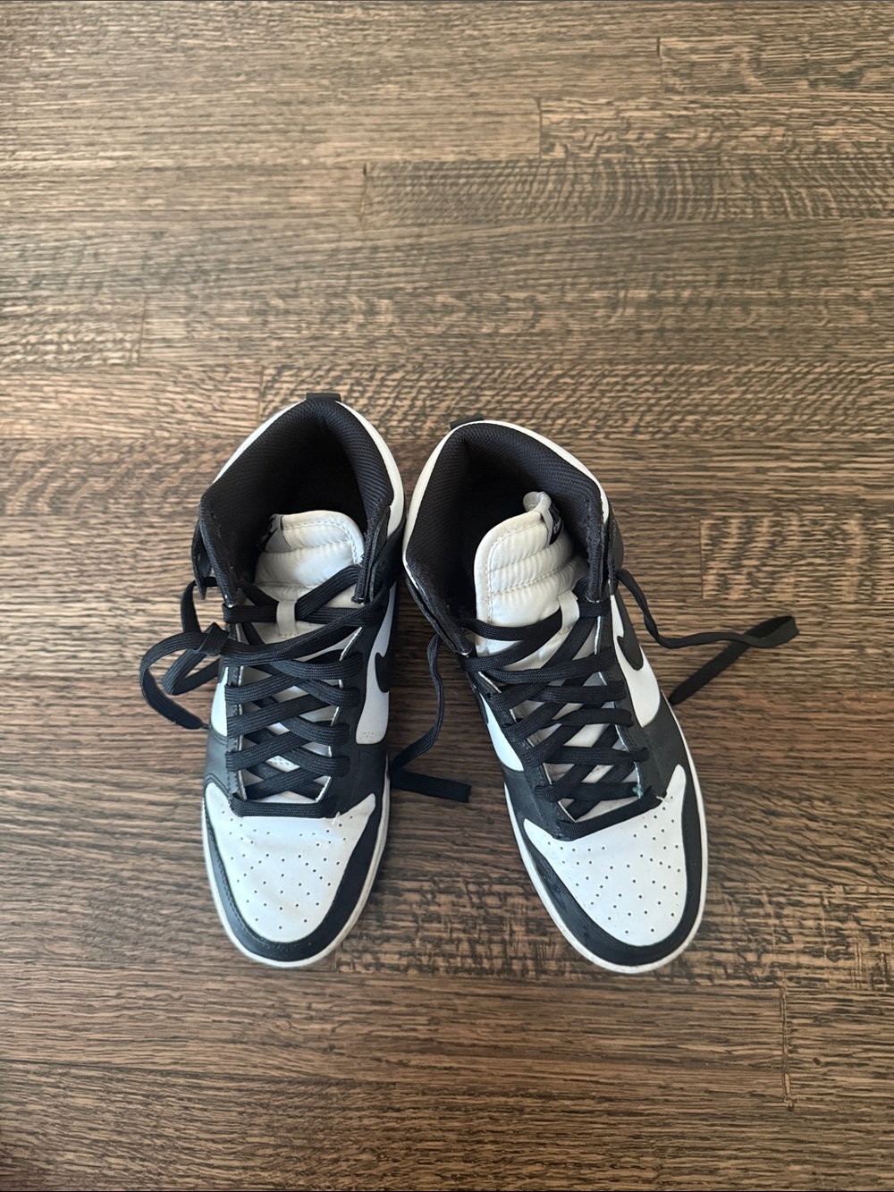 Nike Black and White High-Top Sneakers
